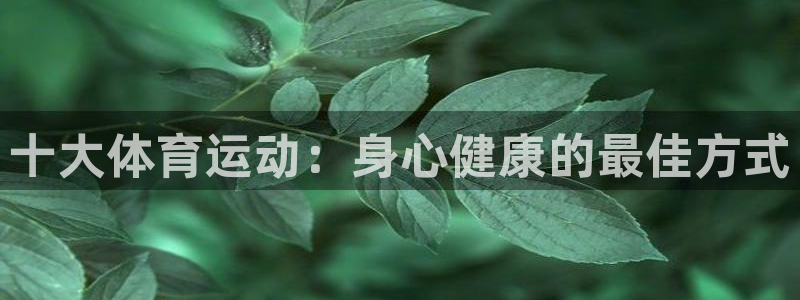 JJB竞技宝官方正版app集团：十大体育运动：身心健